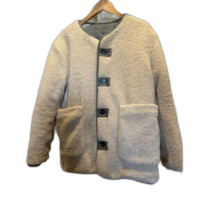 Top Shop Faux Shearling Reversible Oversized Coat Small/4-6